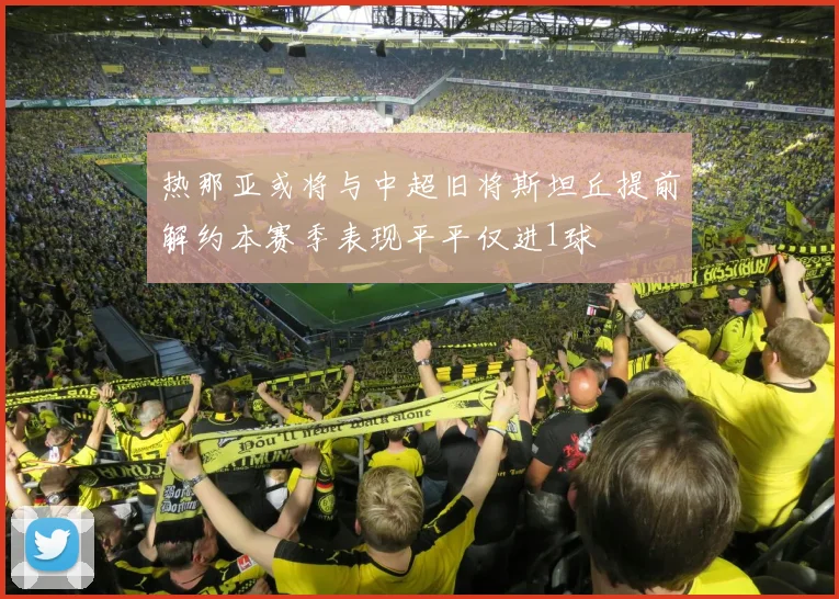 热那亚或将与中超旧将斯坦丘提前解约本赛季表现平平仅进1球